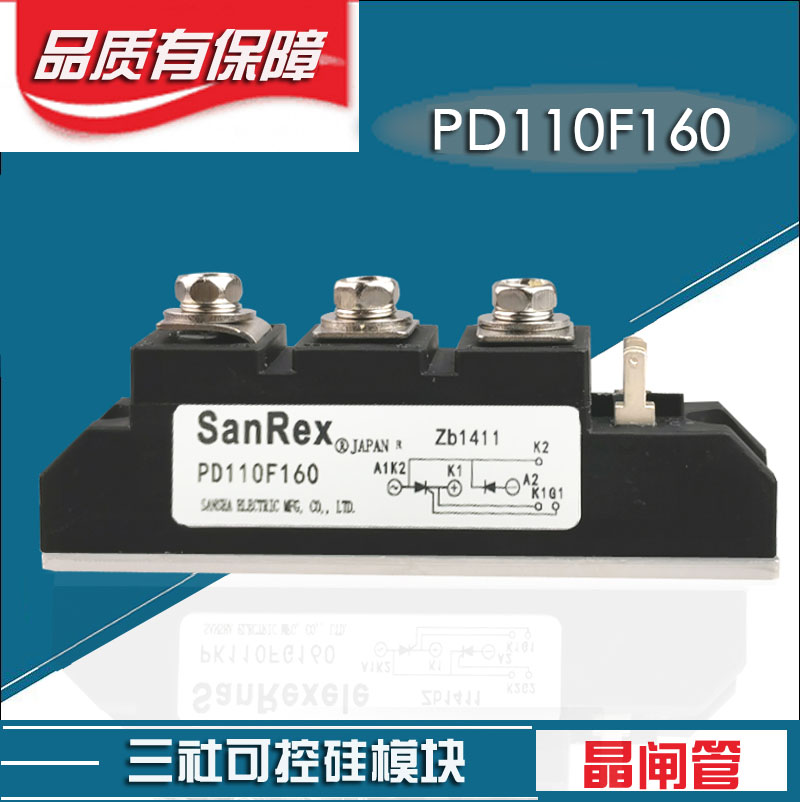New Special Price Warranty One Year Three Social Semiconductor Controlled Rectifier Module PD110F160 Half Control Module SANREX PK