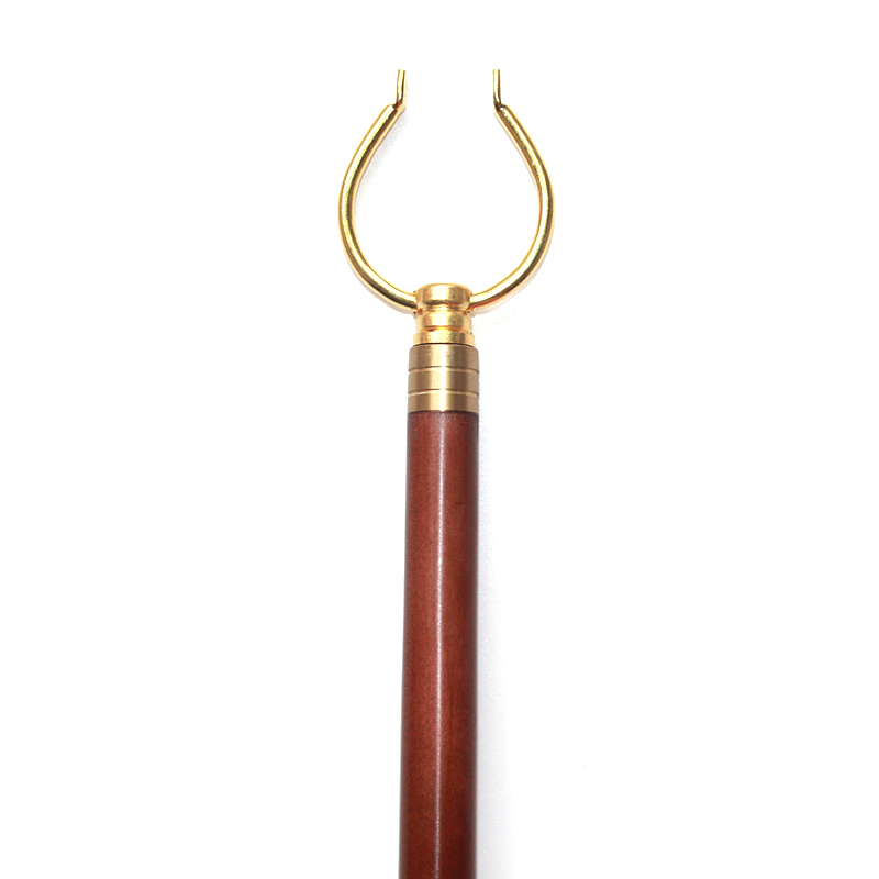 Anti-redwood painting fork solid wood 1 5 m painting fork drawing pole painting full bronze head painting and calligraphy Painting Pole Bronze Painting Fork Head Clotheshorse