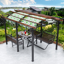 Outdoor swing Pavilion grape shelf canopy Villa courtyard leisure pavilion outdoor terrace roof top by pergola
