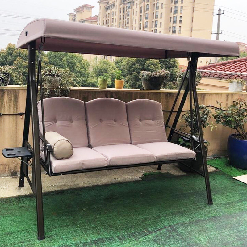 Outdoor Swing Set Rocking Chair Outdoor Duo Trio Balcony with Rocking Chairs Patio chairs Courtyard Garden Hanging chairs Iron Art swing set