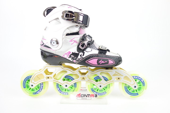 Italian RB Carbon Fiber Children Speed Skating Shoes Children Speed Skating Shoes Children Fancy High Cylinder Skate Shoes 4 * 84