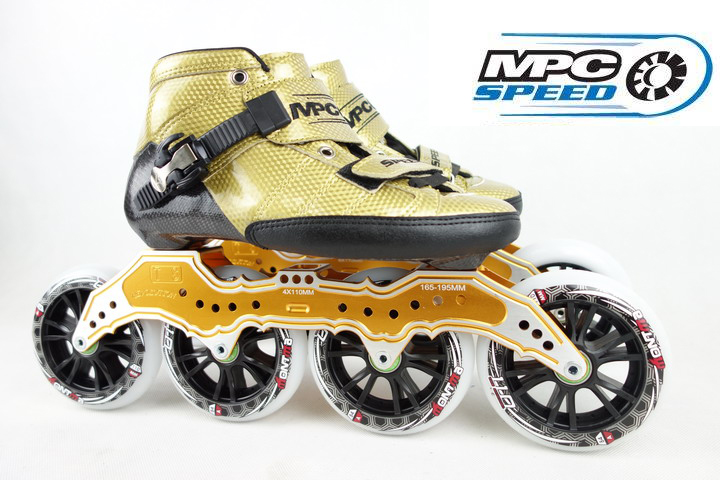 American MPC Full Carbon Fiber Four Wheels Speed Skating Shoes Professional Road Speed Skating Shoes 4 * 110 Professional Speed Skate Shoes