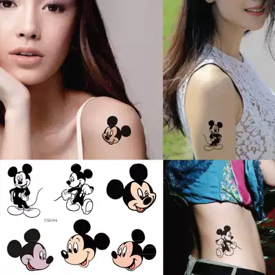 Cute and fun cartoon illustration animal stickers arm wrist children children Mickey Mouse Mickey tattoo stickers waterproof P094