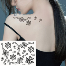 Small fresh sexy personality India wrist arm breast hexagonal flower squid flowers Van Gogh tattoo sticker waterproof persistent K106
