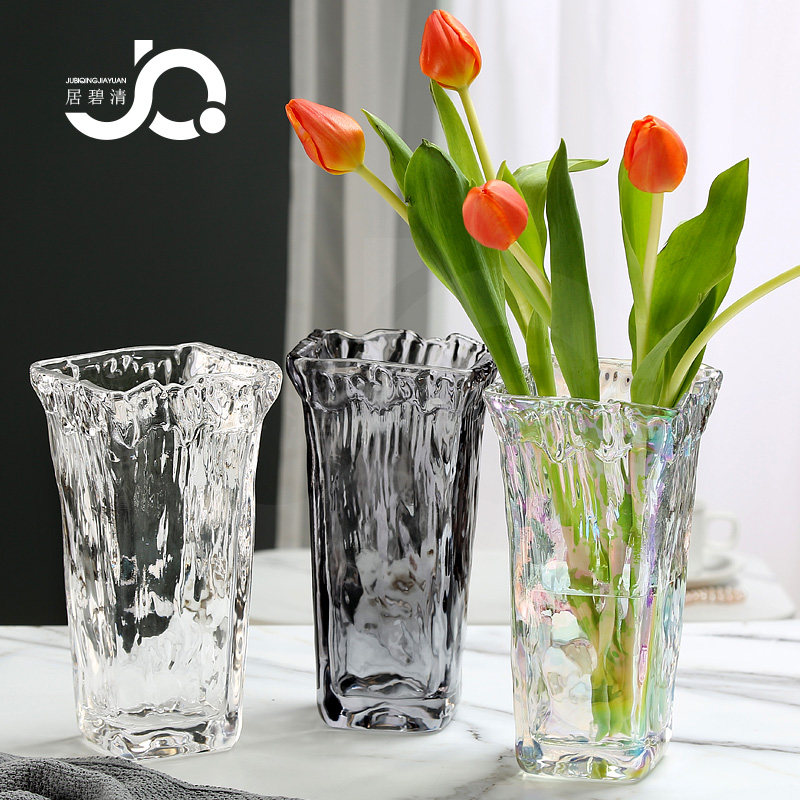 Spanish style hand-made flowers Tulip Francis Simply modern glass vase desktop Nordic European transparency
