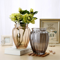 Color Glass Vase Creative Retro frescoed Eurostyle Desktop Living room Inserted Flowers Flowers Rich And Expensive bamboo Home Residence Decoration