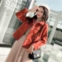 Cộng với mã nhỏ nhỏ nhắn XS ngắn trẻ em cao phiên bản Hàn Quốc của mùa đông nữ dày 150cm áo len ngắn ấm áp áo khoác nữ hàng hiệu