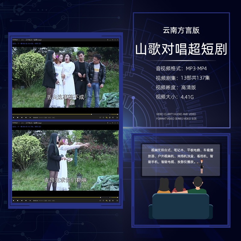 Mountain Song to Super Short Short (13) Yunnan Dialogue Vehicle UDV MP4 Audio Video Computer Material