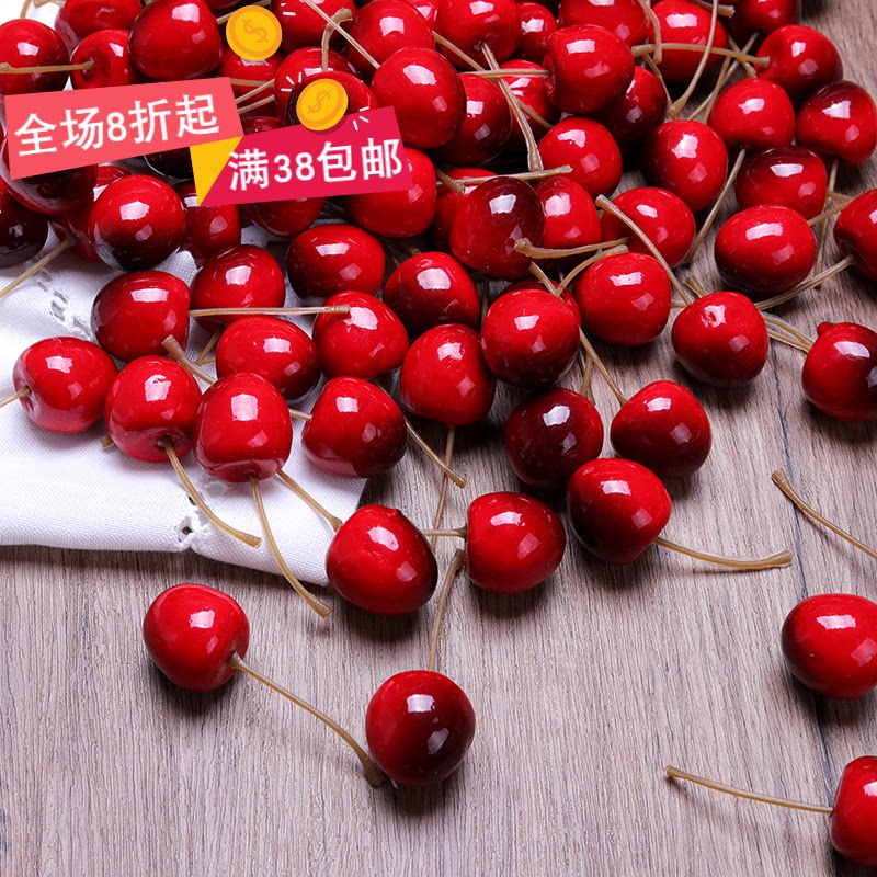 High simulation foam cherry model photo studio Taobao photography props window display props kindergarten cognitive toys