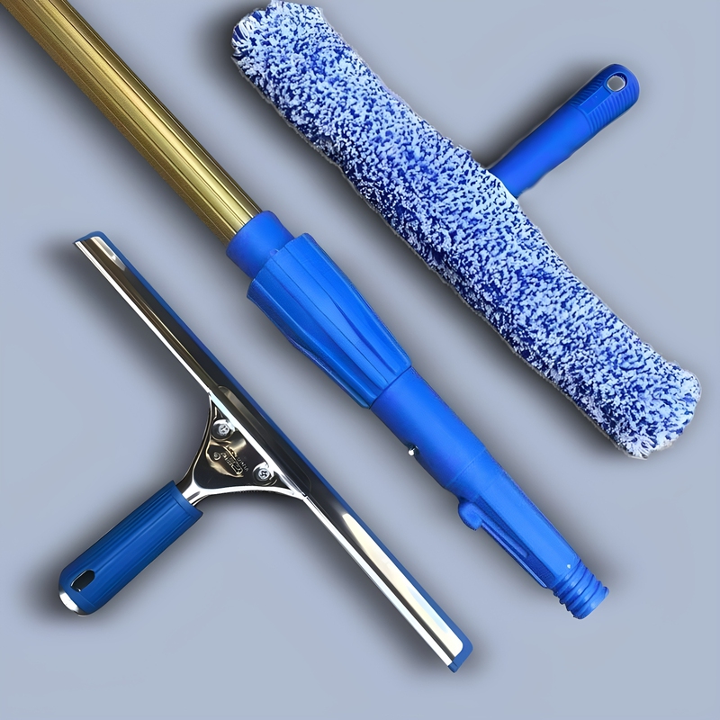 Thickened Cleaning Telescopic Rod, a Complete Set of Special Cleaning Tools, New Buckle-Type Glass Scraper for Cleaning Glass
