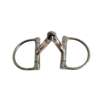 304 stainless steel D-type two-section copper tube rotatable harness equestrian supplies cage title iron horse bit mouth string