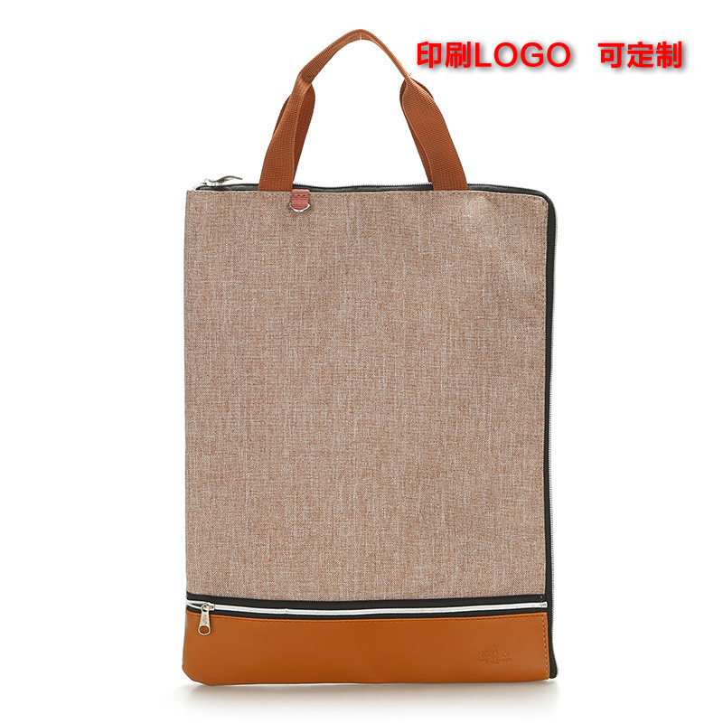 Small SL--1703 coffee color handbag casual new briefcase document bag Oxford cloth briefcase custom