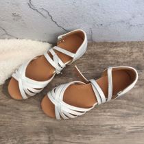 Latin dance shoes for girls and children professional girls Latin shoes white childrens new soft-soled practice adult dance shoes