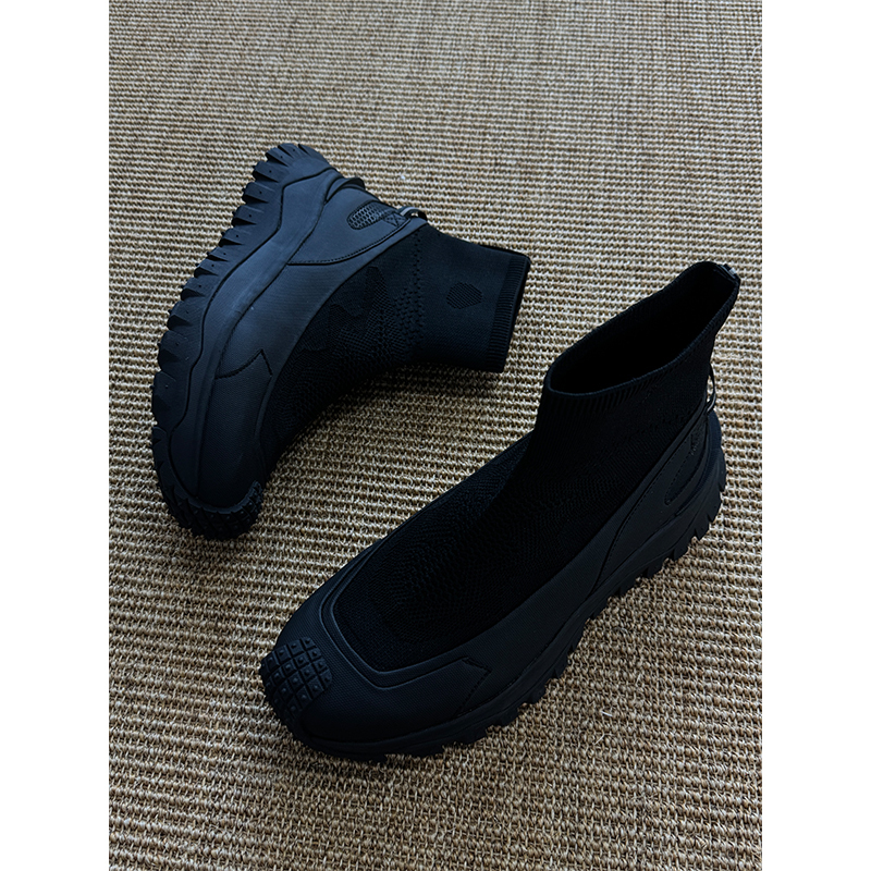 Casual Slip-On Martin Boots, Fashionable Color-Blocked Chelsea Men's Boots, Lazy High-Top Elastic Slip-On Knitted Sock Boots