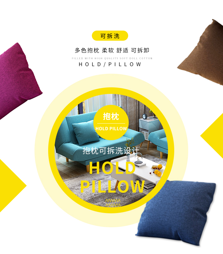Một trăm triệu sofa vải có thể gập lại căn hộ nhỏ phòng khách sẵn sàng beanbag đơn đôi giường sofa kéo ra - Ghế sô pha ghế bành thư giãn