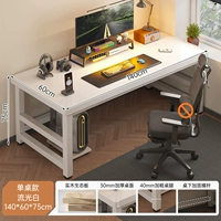 [Расширенная версия рабочего стола 30 мм] Yunxi White 140CM ✅Экологическая доска из массива дерева