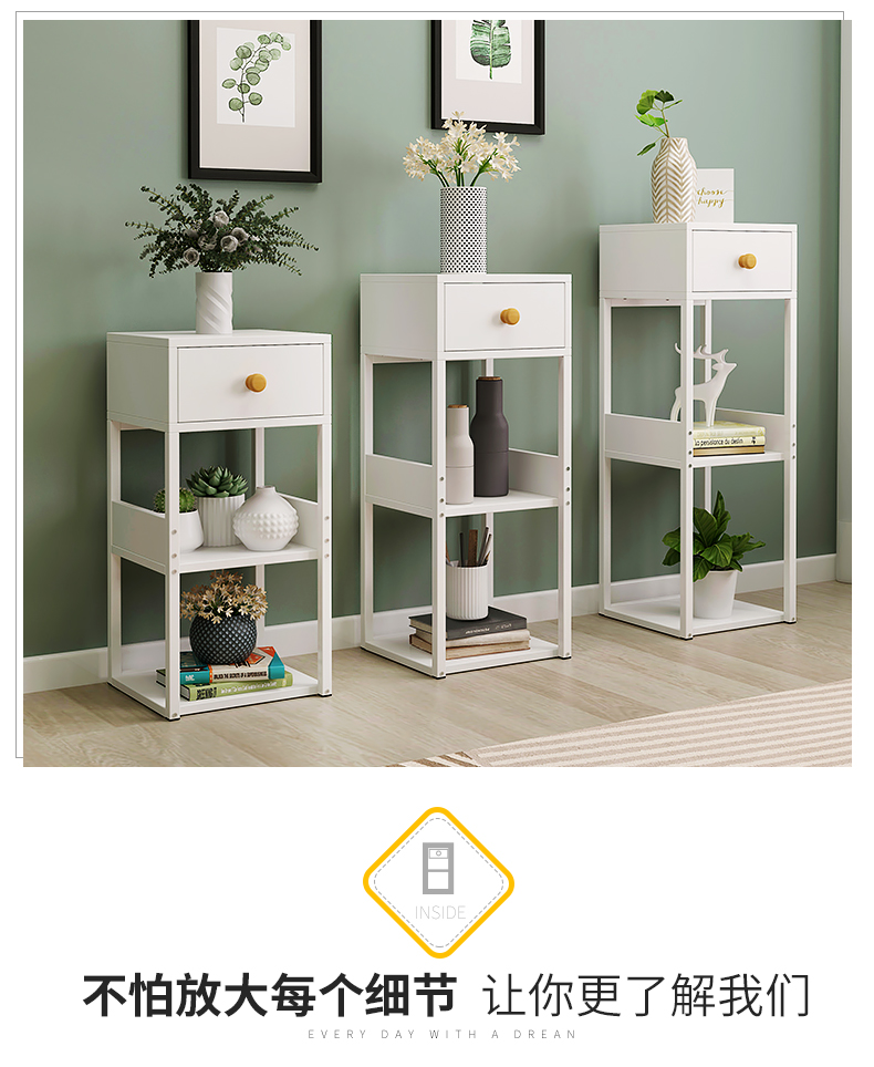 Giá đỡ hoa đơn giản hiện đại trong nhà chậu hoa lưu trữ hộ gia đình giá đỡ sàn kệ thịt màu xanh lá cây giá hoa - Kệ kệ để đồ bằng gỗ