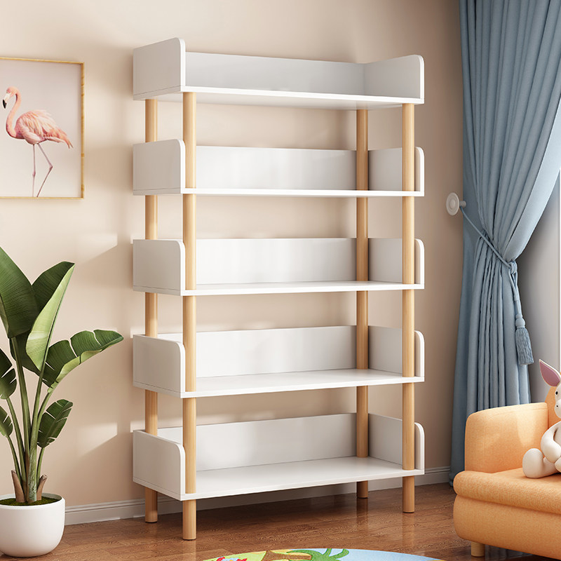 Bookshelves Shelving floor Easy multilayer cupboards shelves Home Living Room Containing Deck Racks Leaning Wall Solid Wood Bookcase