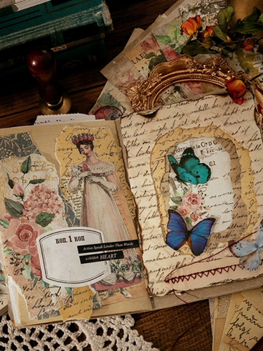 陌墨 100 больших компонентов ретро -ручной книги.