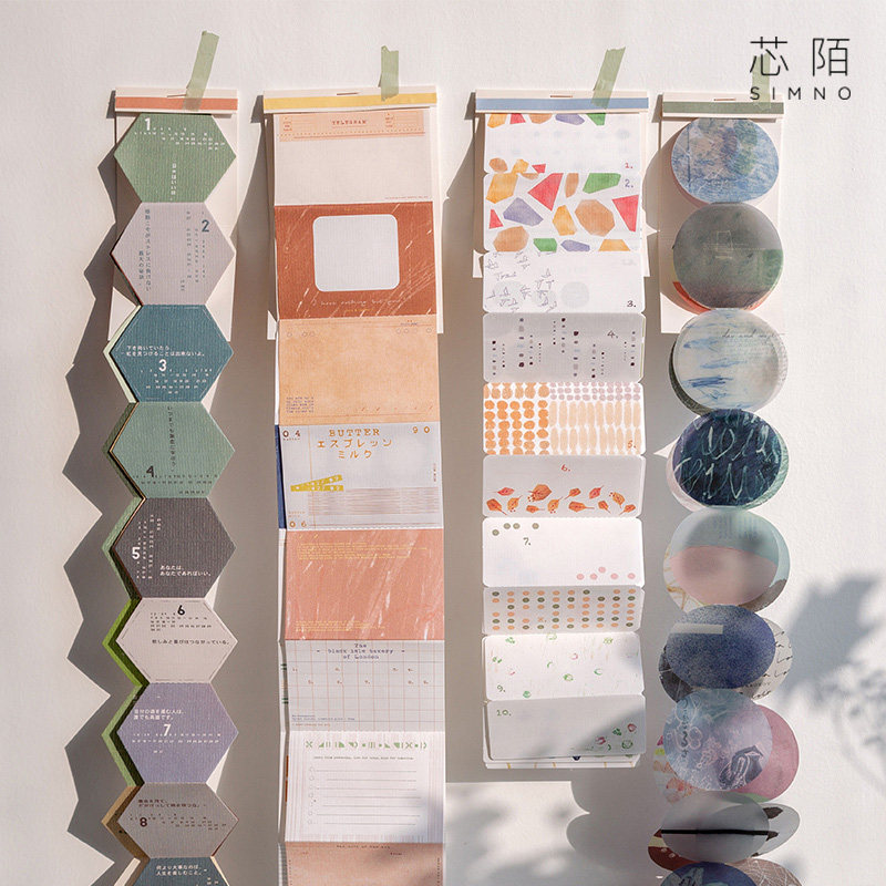 Core Mo special paper Hand account folding post-it note paper Message memo Non-sticky creative hand account material collage paper