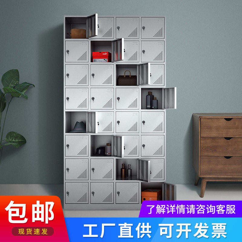 304 STAINLESS STEEL STORAGE LOCKER CUSTOM 32 DOOR CANTEEN WITH LOCK MULTI-G BOWL CHOPSTICK CONTAINING CABINET EMPLOYEE SWAP WARDROBE