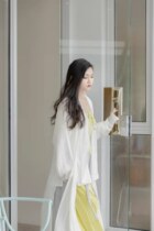 Painted Han clothes Song-made pure colour Three-acetate pair of cardions Only fit with 100 rosehip Crotch Pants Suit