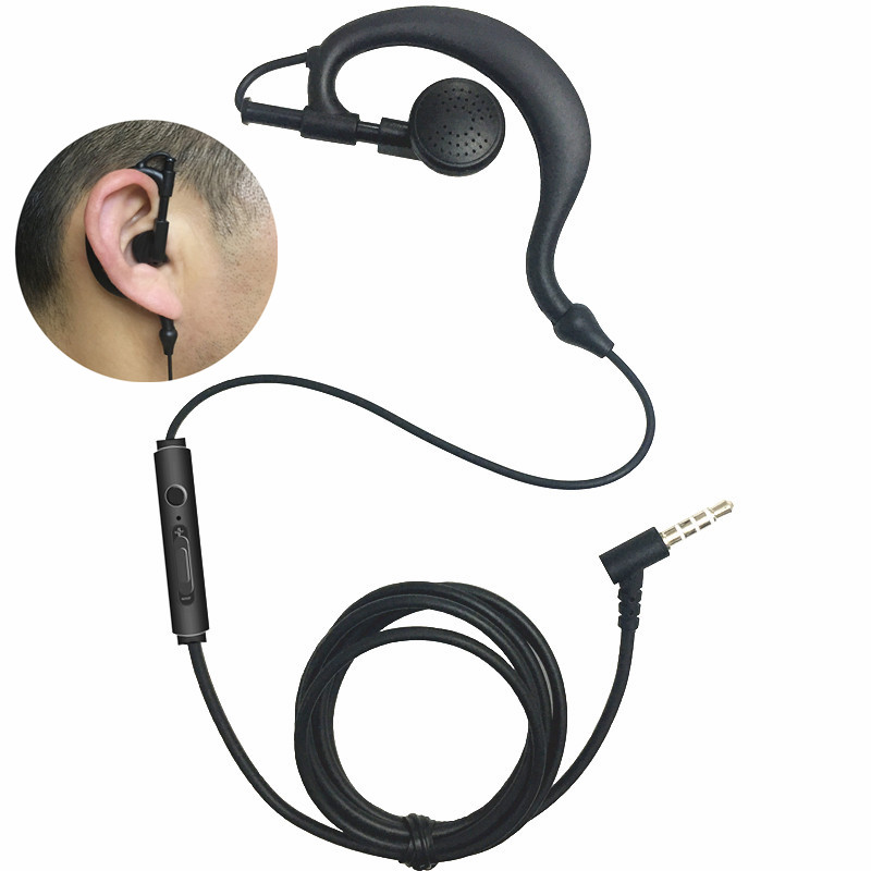 Single headphones Single side with wire ear hanging sport driver driving wired phone earplugs with wheat left and right GM