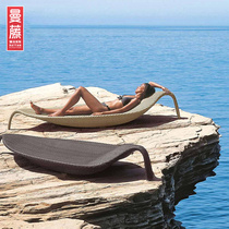 Creative Outdoor Lying Bed Villa Pool Leaf Loungchair Balcony Leisure Vines Ravine Chairs Resort Hotel Beach Chairs