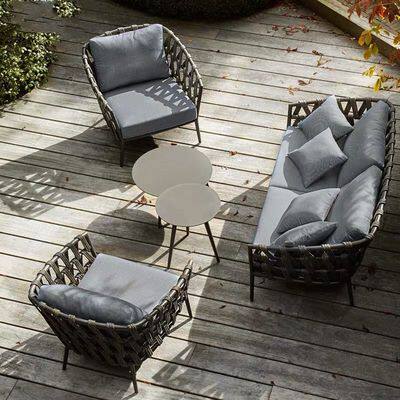 Nordic Outdoor Rattan Sofa Casual Balcony Fujisie Chair Table And Chairs Three Sets Combination Living Room Garden Patio Furniture