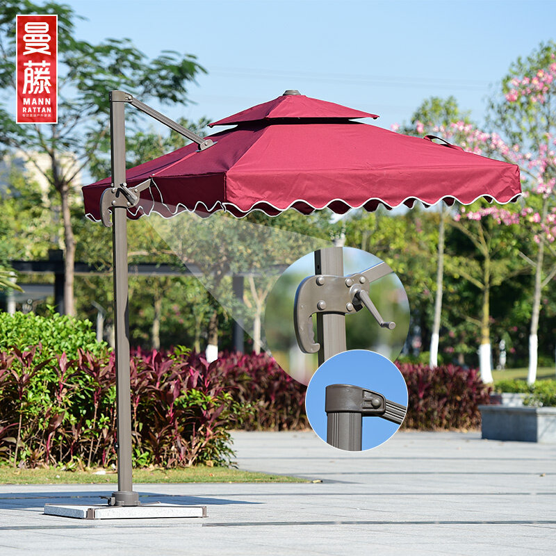 Outdoor Parasol Patio Umbrella Large Stall Parasol Outdoor Open Air Garden Balcony Roman Umbrella Printable Logo