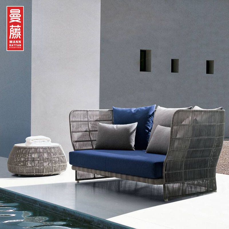 Outdoor sofa patio open water waterproof sunscreen Balcony Fujinchair Villa Garden Outdoor Vines SOFA TEA TABLE COMBINATIONS