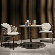 Outdoor table and chair Villa courtyard garden sales department leisure area rattan art table and chair balcony leisure chair three-piece set