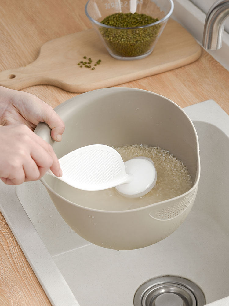 Japanese kitchen amoy artifact does not hurt the hand Household plastic mixing stick rice washer Amoy spoon wash rice stick