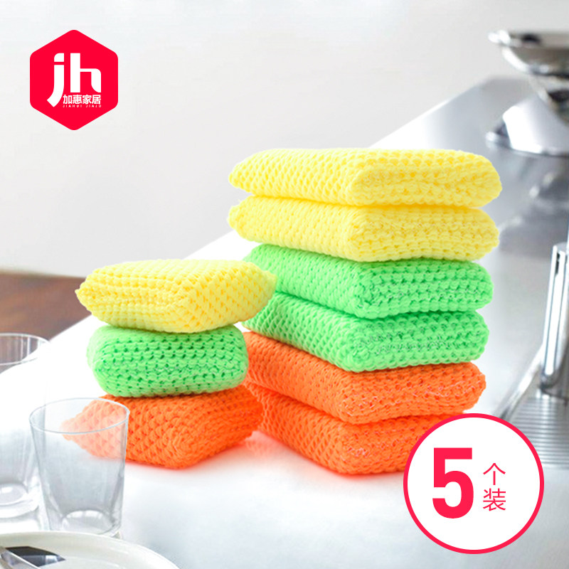 Japan aisen dishwashing sponge wiping kitchen dishwashing cloth Bian brushed bowls cloth not stained with oil rag cleaning sponge