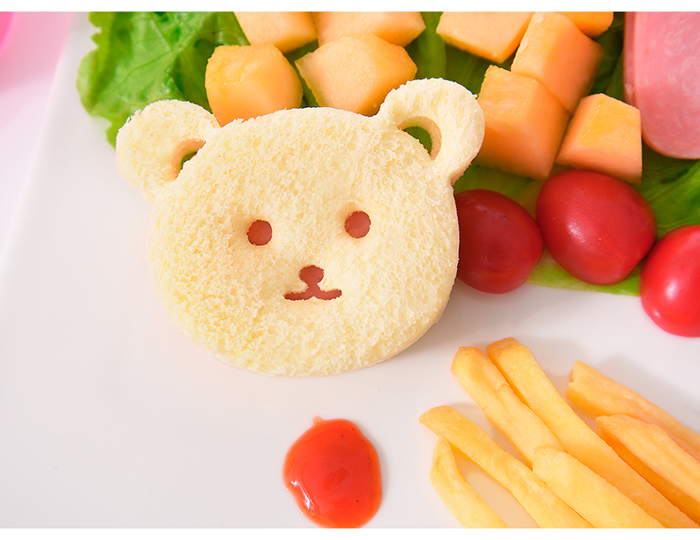 Nhật Bản nhập khẩu phim hoạt hình nhà sản xuất khuôn bánh sandwich nhà ăn sáng tình yêu bánh mì nướng tự làm công cụ khuôn bánh mì - Tự làm khuôn nướng khuôn bánh kẹp