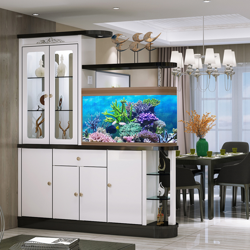 Living room fish tank entrance cabinet paint partition cabinet simple screen hall shoe cabinet modern wine cabinet hall cabinet decorative cabinet