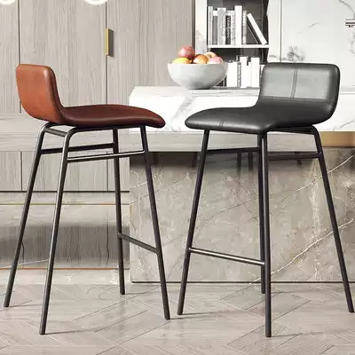 Nordic wrought iron bar chair home dining room modern simple high stool light luxury cafe bar chair high chair