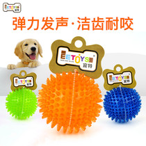 Iterdog toy resistant to bite vocal ball clear teeth bounce interactive guided ball gold wool teddy rubber training ball