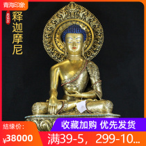 Tibetan Buddhism Mythamoni Buddha statue Nepal pure handmade red copper-gold sculptor used to worship 64cm