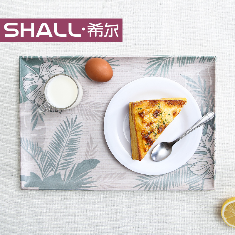 Put teacup Household creative Nordic dumplings in the living room Plastic cup tea set Rectangular tea tray cup tray