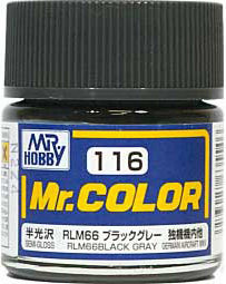Junshijun model color oil paint semi gloss RLM66 black gray C116