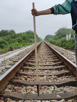 Outdoor donkey climbing rod Qinggang wooden handle rod head rod tip 304 stainless steel forged hiking mountain self-defense adventure