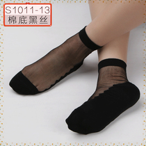 Xingnan glass stockings summer sweat socks flower socks personalized socks cotton bottom socks thin socks women socks