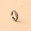 Zichan S999 pure silver vintage flower open ring