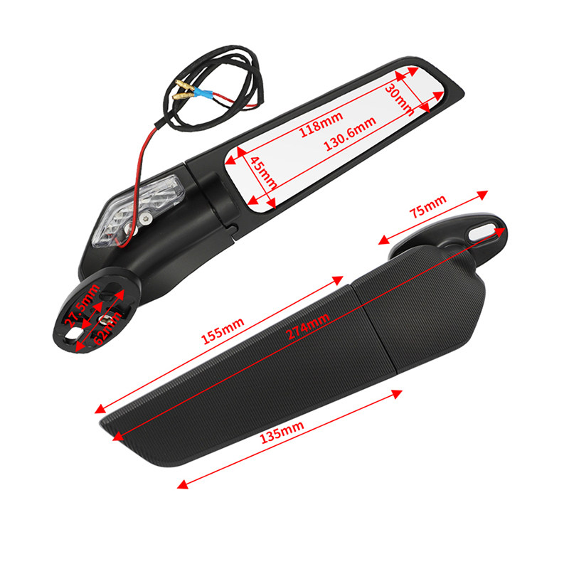 Suitable for Honda CBR650R CBR500R race 600 race 250 GPR150R Modified Fixed wing rearview mirror