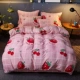 Coral quilt cover đơn mảnh flannel lông cừu lưới màu đỏ quilt bìa lông cừu 200x230 mùa đông chăn mền cotton