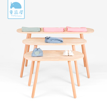 Clothing store display table running water table display stand solid wood ins window display stand booth clothing store display stand