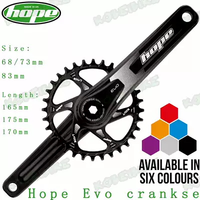 2020 HOPE Evo Crankset Mountain Bike CNC Crank Climbing Downhill AM Enduro