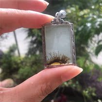 Natural Jade Yellow Dragon Jade A goods S925 silver inlaid pendant pendant exquisite fashion men and women neck jewelry Jade gift