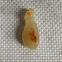 Natural Jade Yellow Dragon Jade A good color money bag (from generation to generation) pendant pendant small handlebar